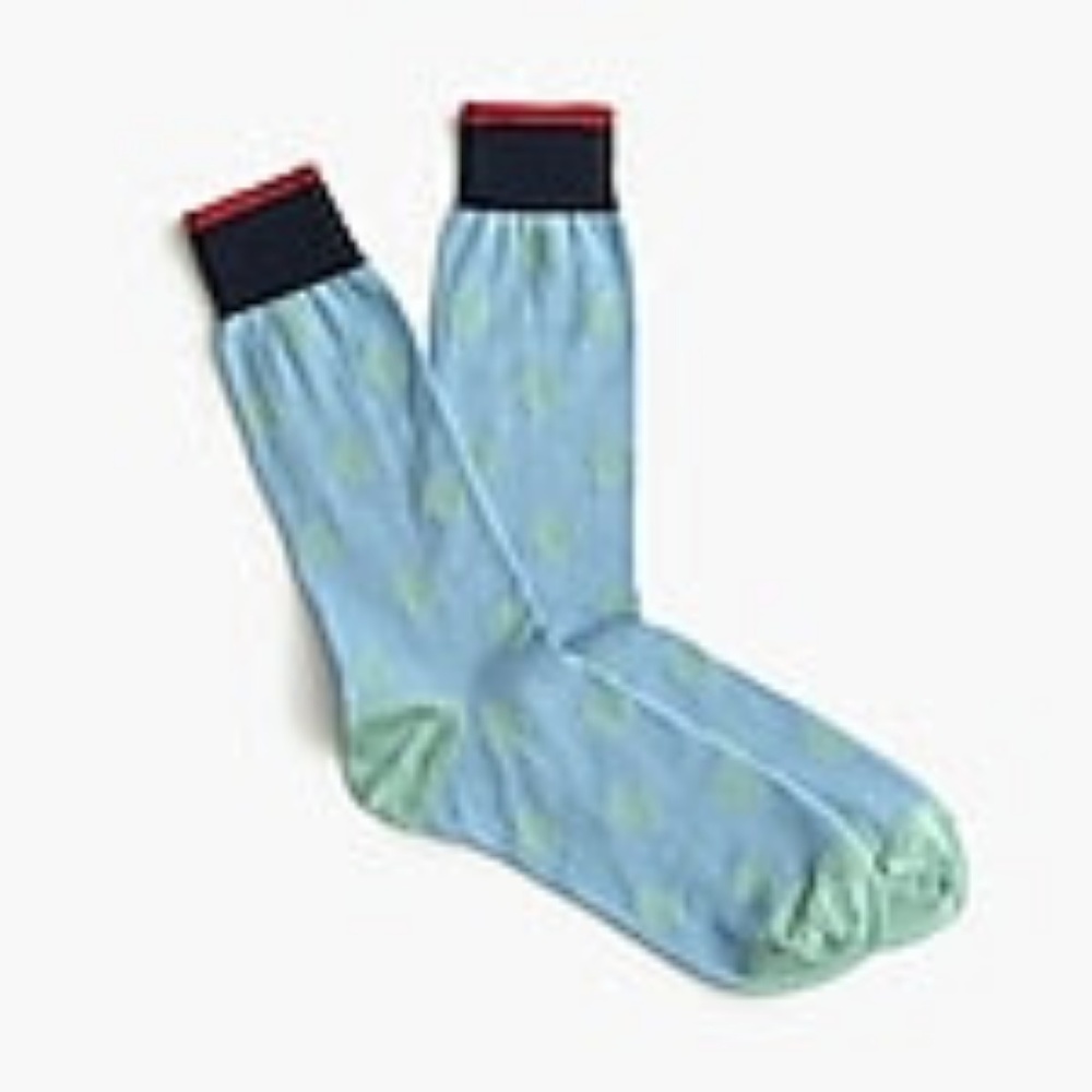 blue and teal socks